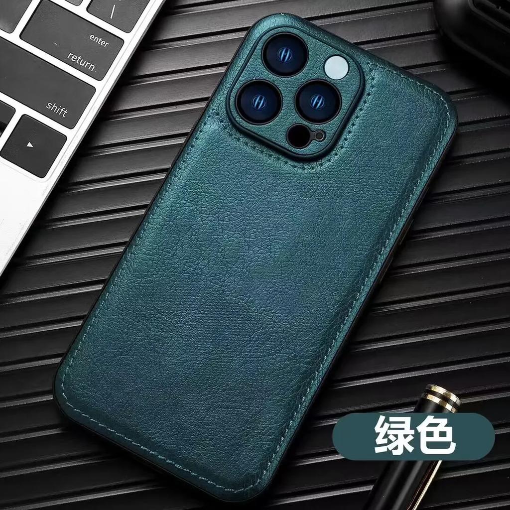 Luxury High-end Leather Case for iPhone 13 Pro Max 14 Plus 15 16 Pro 17 Air 12 11 XS XR X 7 8 Len Protection Mobile Phone Cover