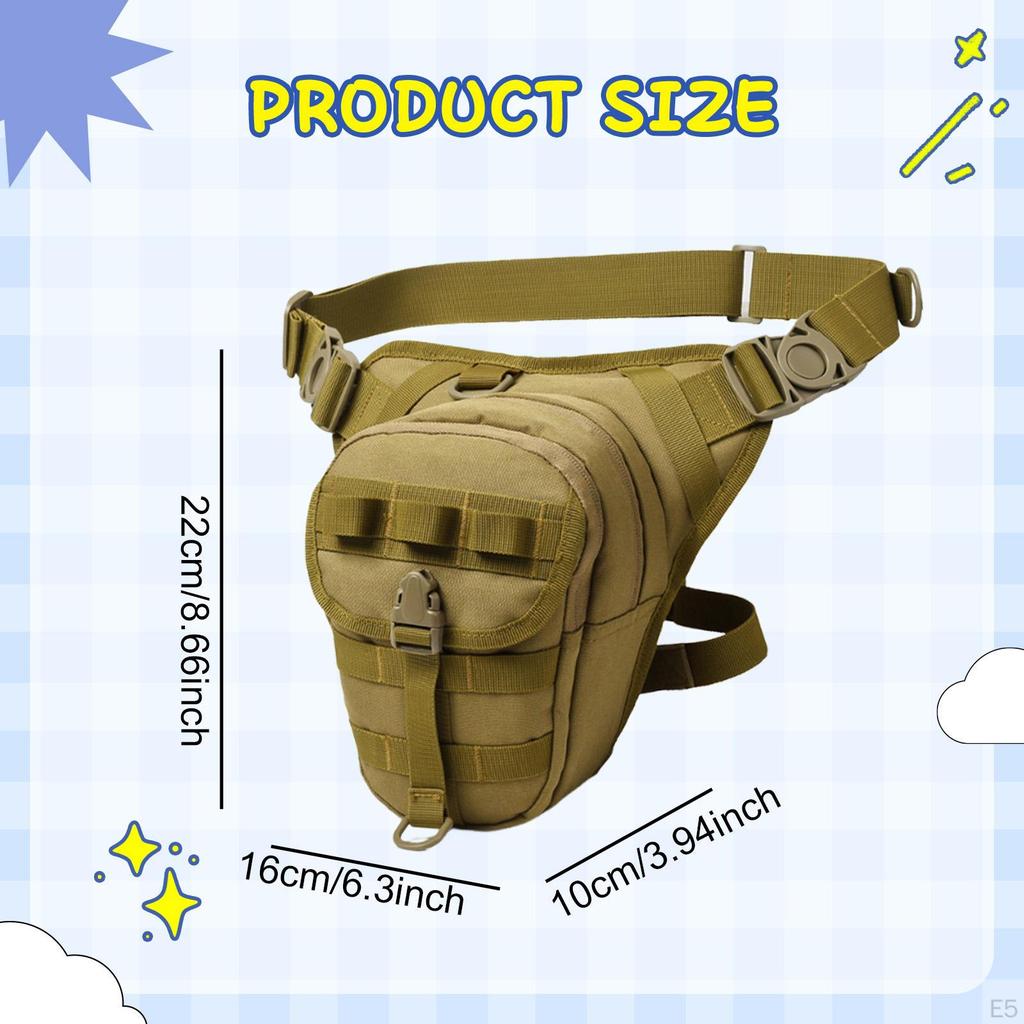 Bag Hip Pouch Decor, Multifunctional Waist Motorcycle Pack for Running, Riding, Cycling