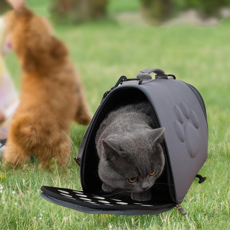 Cat-in-bag Comfort Carrier for Puppies Carry Bag Outdoor Travel Shoulder Carrier Foldable Travel Safe Handle