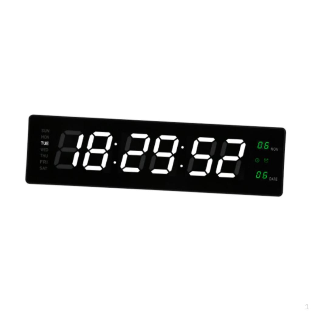Contemporary LED Wall Clock with Large Digital Display for Stylish Home Decor