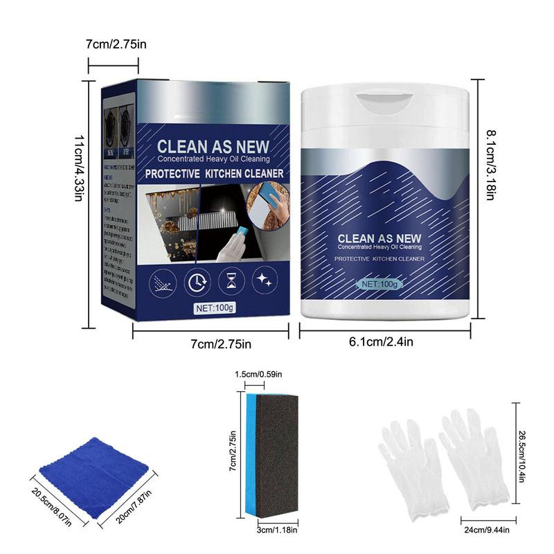 100g Mof Chef Cleaner Powder-Heavy Oil Stain Powder Cleaner All Purpose Stain Remover Heavy Oil Cleaning supplies for kitchen China Mainland