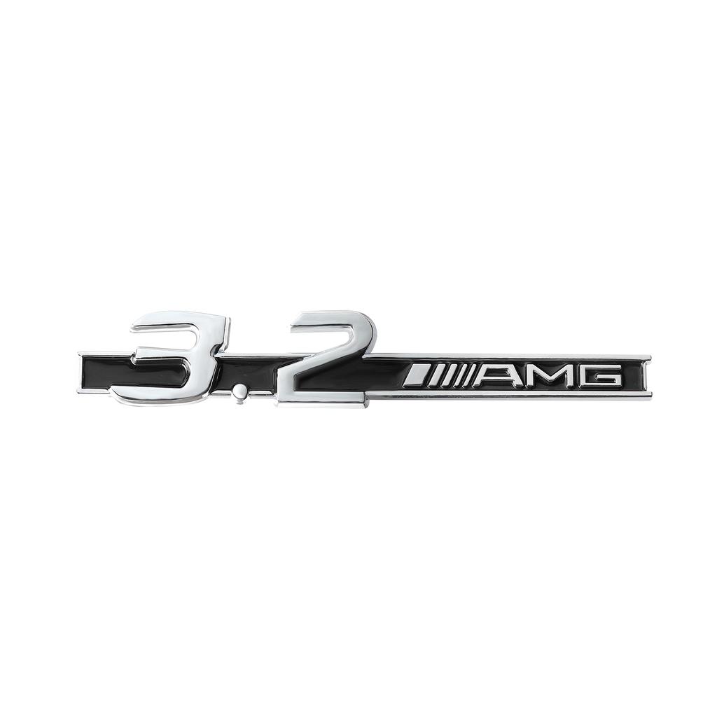1PCS 3D ABS Car Side Fender Emblem Decoration Body Trunk Badge Sticker Auto Accessories For Mercedes Benz 3.2 5.5 6.3 6.5 AMG