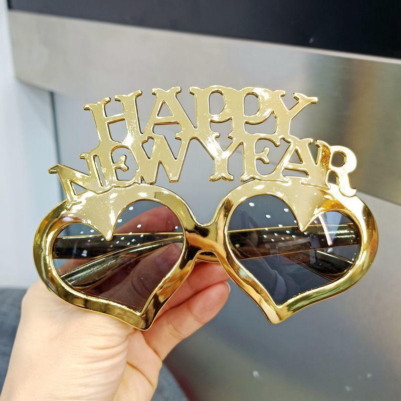 2026  Year'S Eve Party Glasses Multi-Color Fashionable Novelty Eyewear Photo Prop Party Decorations Christmas Gift