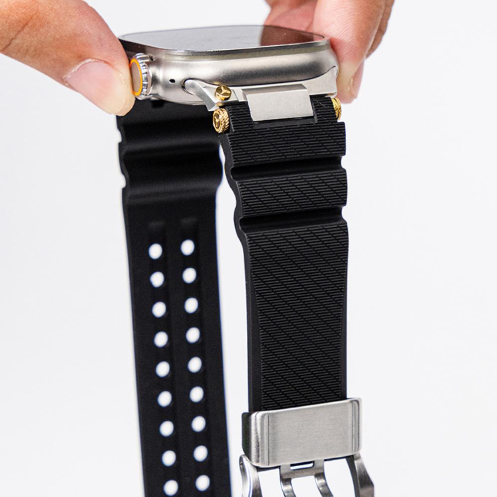 Silicone Sports Strap For Apple Watch Ultra 2/3 49mm Series 11 46mm 10 9 8 7 45mm Rubber Band for IWatch 6 5 4 Se 44mm 42mm Bracelet