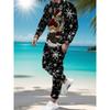 Julklädesset Vår Höst Herr Dam Mode 3D-tryck Mode Casual Sportkläder Sweatshirt Joggingbyxor 2 Delar Set