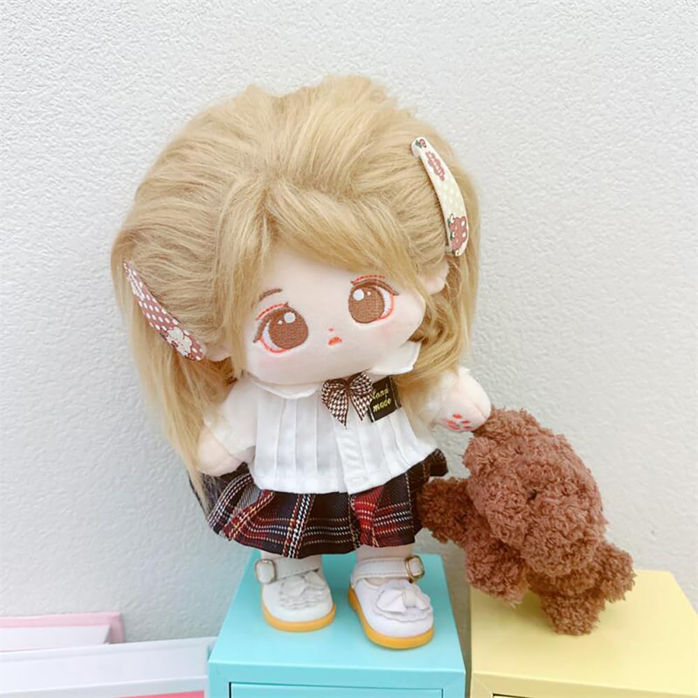 Niannyyhouse 10 cm 20 cm Plüschtier, Weiß, Verkleidung, Hemd, Hose, Rock, Krawatte, Accessoires, College-Uniform, Baumwollpuppe (B-20 cm)