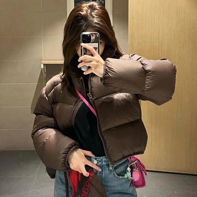 Small Bread Jacket Women's Autumn and Winter New Versatile Thickened Warm Stand-up Collar Down Padded Jacket