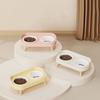 Practical Ceramic Double Cat Bowl Cervical Protection Anti-Spill Cat Water Bowls Anti Slip with Stand Pet Feeder for Home