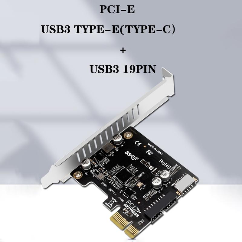 PCI-E to 2-Port USB 3.0 Adapter Super Fast PCI for press pansion Card with Internal 19 Pin Connector for for