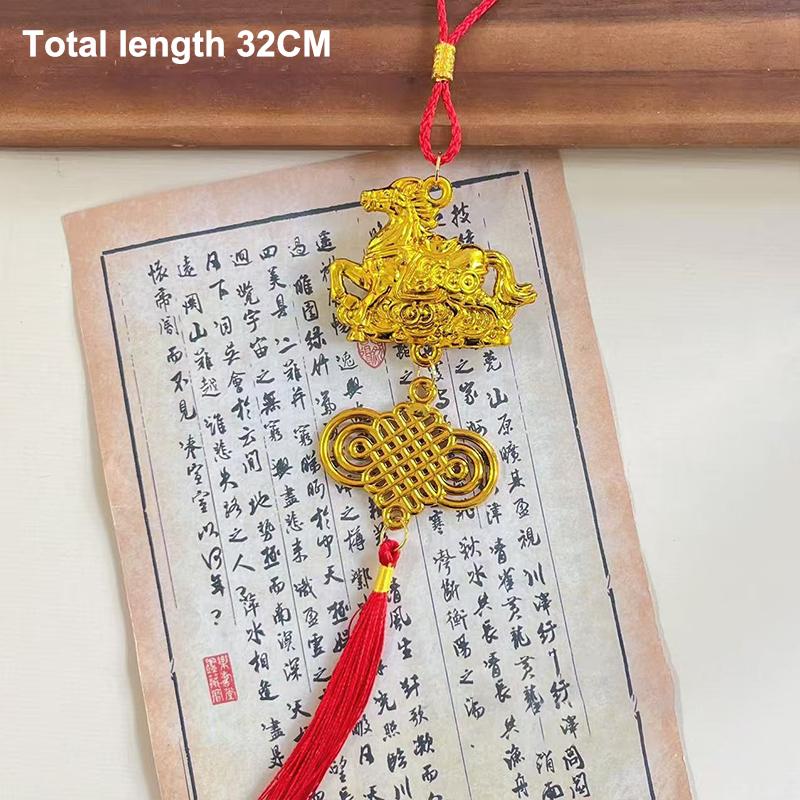1/8 Pcs 2026 Year Of The Horse Wall Hanging Ornament Chinese New Year Lucky Decor Accessories Housewarming Small Pendant Gifts