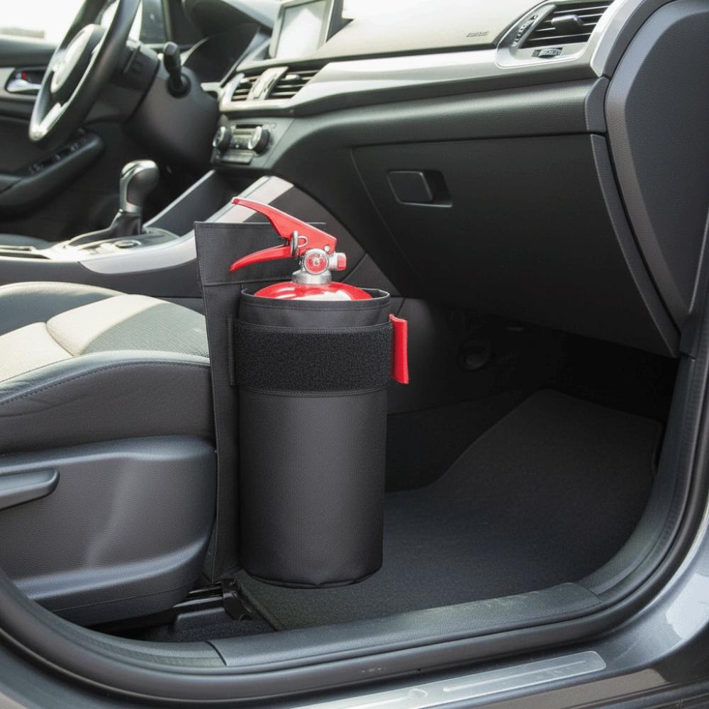 Seat Back Mount Fire Extinguisher Holder Car Extinguisher Bag  Emergency Preparedness
