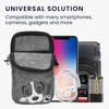 kwmobile Smartphone Shoulder Large Fits Felt Neck Strap Protective Case with Curious Dog Design Bag, - 6.5" -