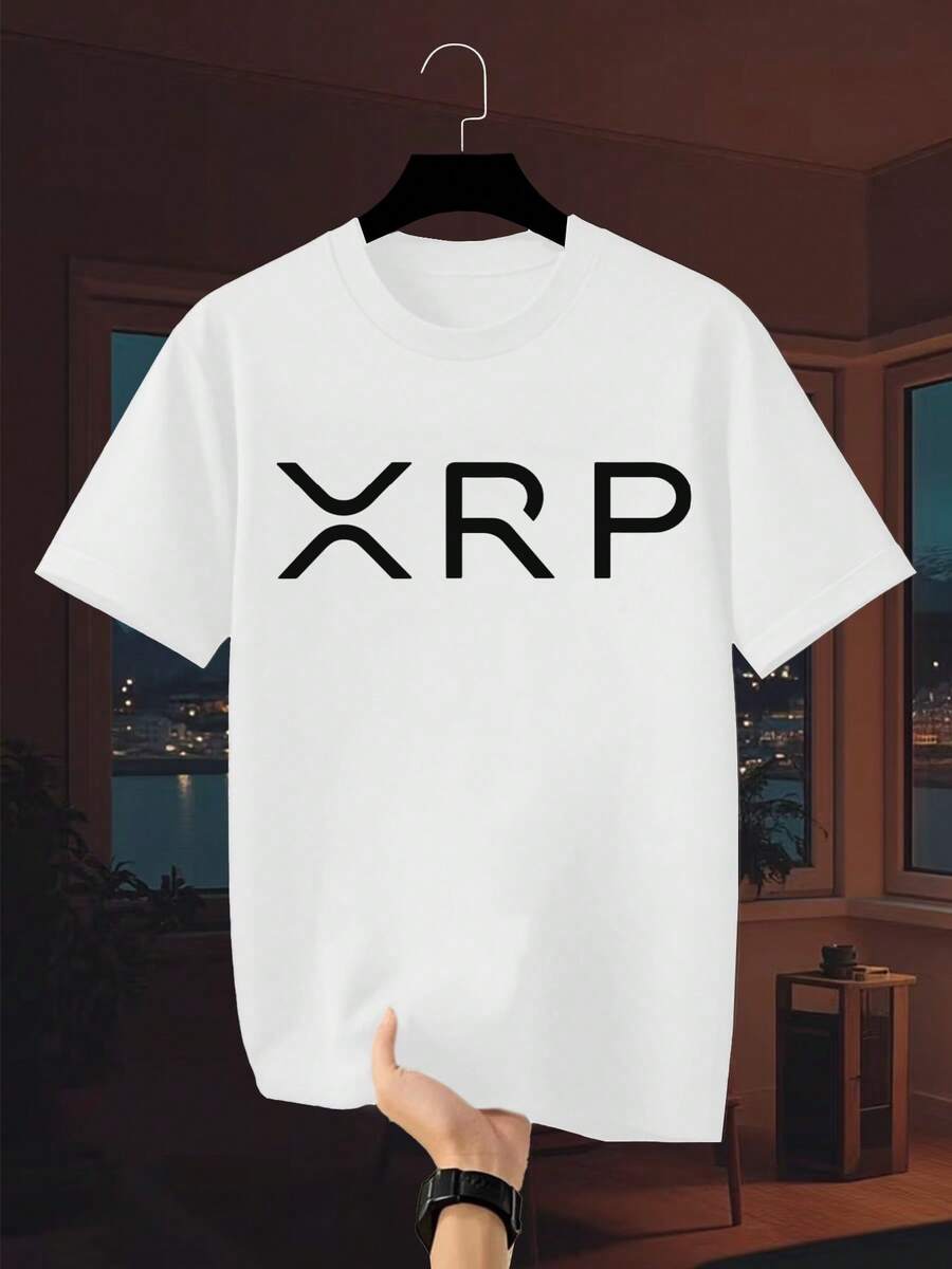 

XRP Letter Print Simple Casual Design Fashion Print Unisex T-Shirt S