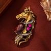 Fashion Horse Head Shape Brooch Decorative Pin Birthday New Year Gift For Friend Family Fashion Forward Badge