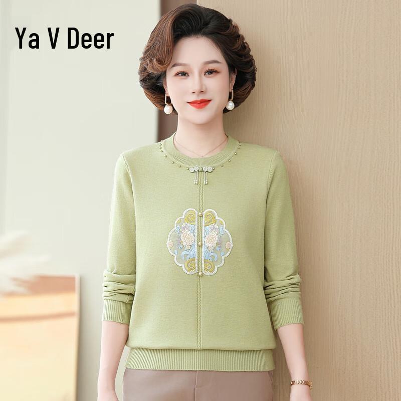

Yalu Women s Mid-Aged Knit Sweater Top XL