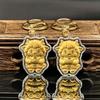 Gold Foil Zodiac Goat Pendant With Auspicious Blessing Cute Design For Keychain Phone Hanging New Year Gifts