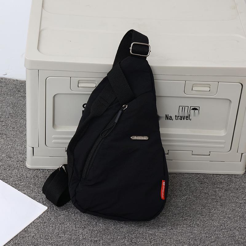 Trendige Damen Nylon Crossbody Brusttasche mit breitem Riemen und hochwertigem Buchstaben-Design