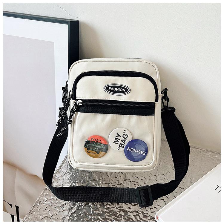 2025 spring new small satchel shoulder bag trendy messenger bag student men and women the same casual personalized mobile phone bag