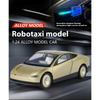 1/24 Cool Tesla Robotaxi Alloy Model, Cool Sound and Light, Exquisite Desktop Ornaments, The Best Collection for Car Model Enthusiasts