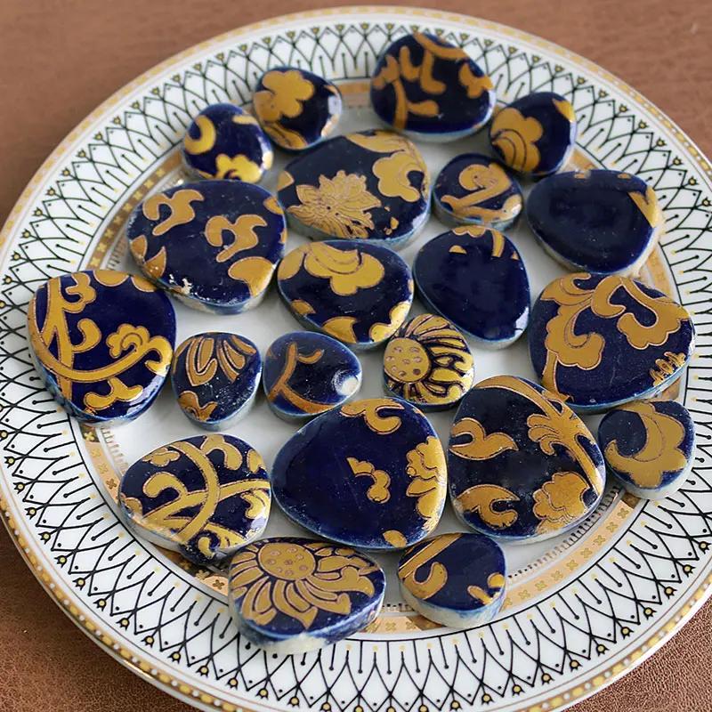 100g DIY Ceramic Mosaic Tiles Glass Mirror Handmade Ornaments Tiles Wall Crafts Colorful Crystal for Decorative Materials