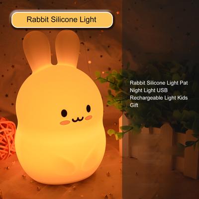 Rabbit Silicone Light Pat Night Light USB Rechargeable Light Kids Gift