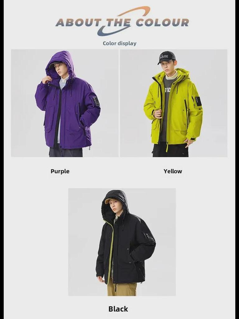 Pánská trendy zimní péřová bunda s kapucí – Hřejivá, stylová, zesílená a inspirovaná módou Hongkongu.