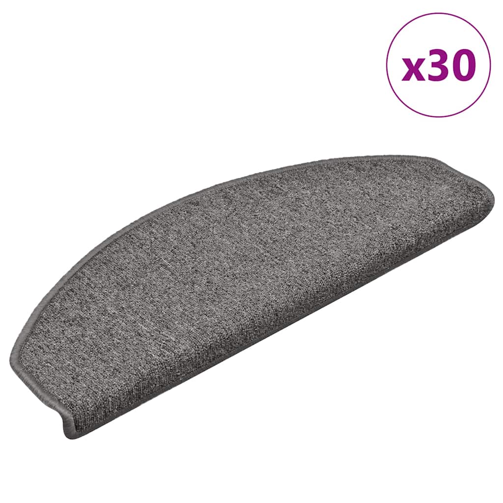 Step Mats 30 Pcs. 65 X 24 X 4 Cm Dark Gray Semi Circular Large