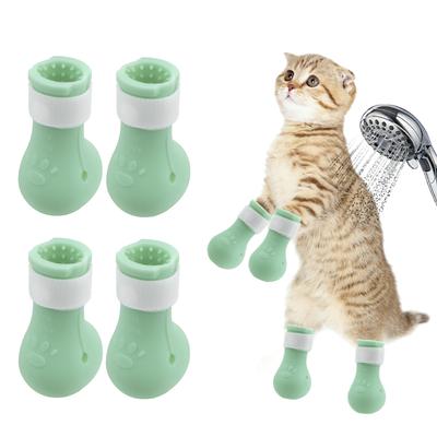 Boty Pet Silikonový Chránič Tlapky Boty Kočičí Tlapky Sada Nastavitelné Stříhání Drápků Koupel Anti-Scratch Kousnutí Mytí
