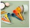 Colorful 10-Piece Plastic Measuring Cups and Spoons Set Large Capacity for Baking and Cooking