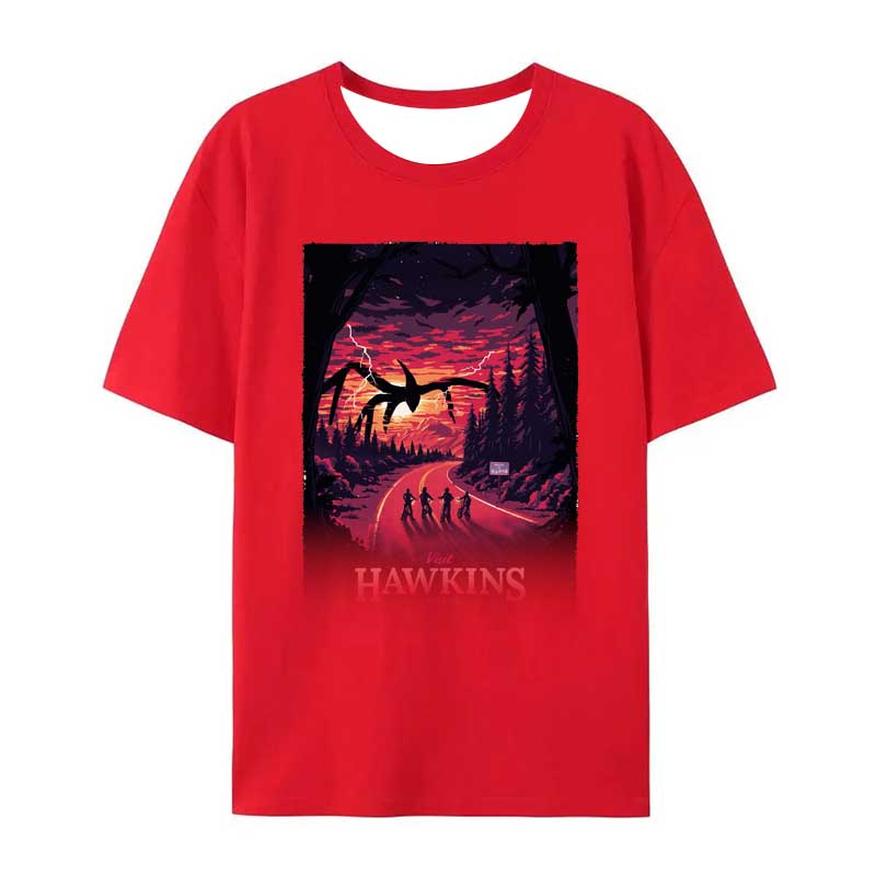 2026 Hot Selling Fashion New Product Passionate Adventure Terror Pattern Tshirt Street Wear Outdoor Leisure Sports Tshirt