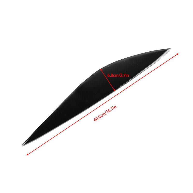 For Mercedes Benz C Class W204 2008 2009 2010 2011 2pcs Piano Black Car Front Headlight Headlamp Eyebrow Eyelid Cover Trim