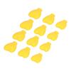 12 Pcs Makeup Brush Covers Yellow Heart Shape Soft Flexible Lightweight Silicone Cosmetic Brush