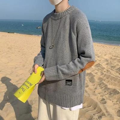 Casual Pullover Hombre Fashion Sweater For Men Warm Solid New Spring Autumn Long Sleeve Male Fit Youth Crew Neck
