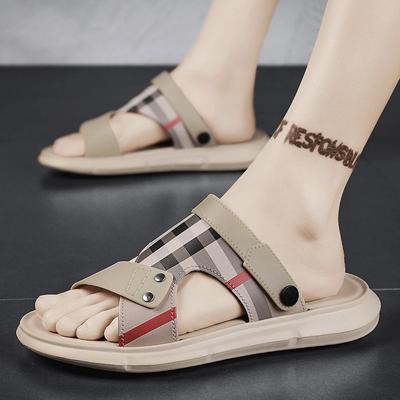 Men Summer Beach Shoes Cool Slippers Sandals and Non Slip Durable Cushion Sole Casual and Fashionable Shoes Comfort Lightweight