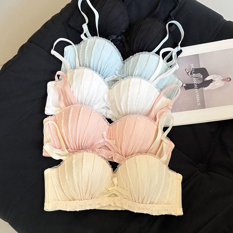 Womens Lace Push Up Bra Strapless Padded Bralette Small Bust Sexy Lingerie