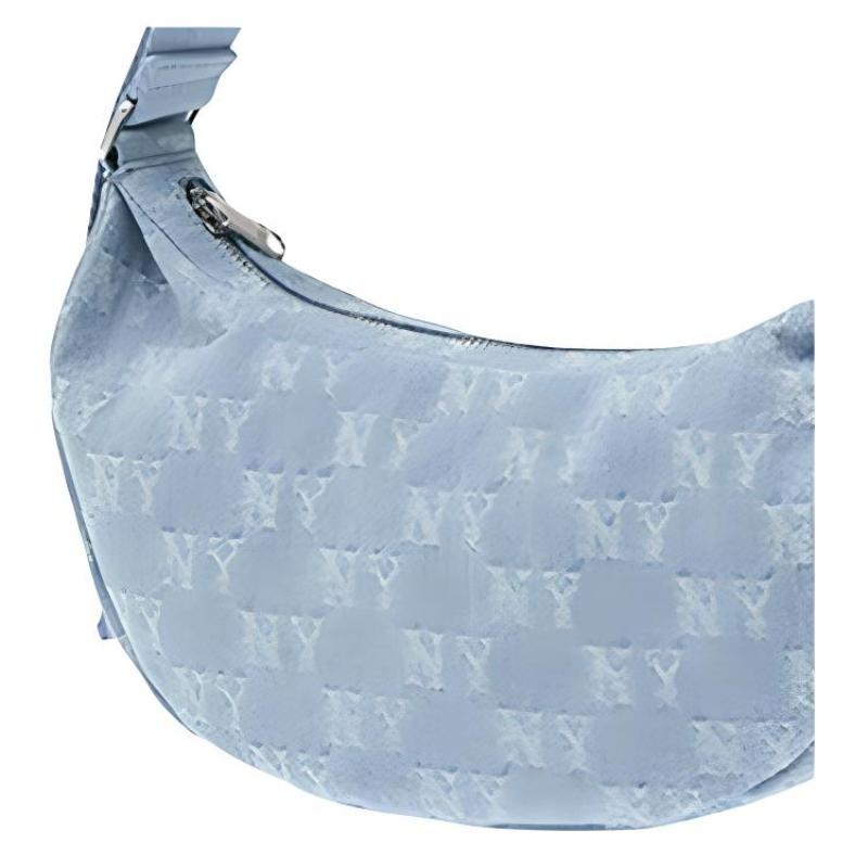 MLB Denim Shoulder Bag Unisex Blue Casual 3ABQMD15N-50BLL