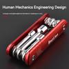 5-12mm Folding Socket Wrench Set Aluminum Alloy Handle Multifunction Household Portable 6 In 1 Hand Tools Combination Metric