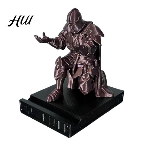 Eye-catching Pen Organizer Kneeling Knight Holder, 3D Printed Armor Warrior Desk Dynamic Ninja Sculpture Organizer, Executive Rest for Office,