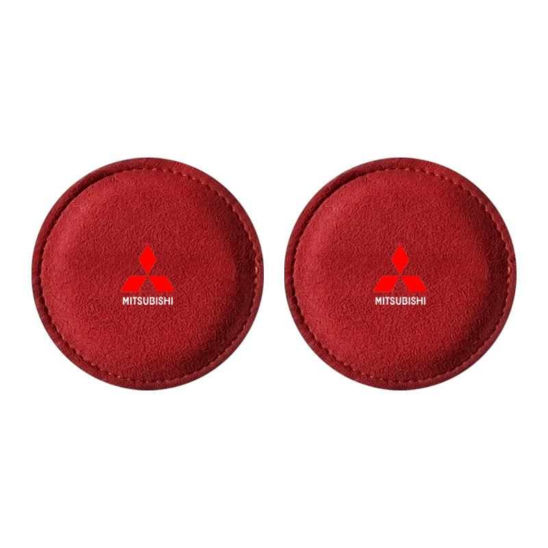 Car Cup Holder Pad PU Leather Slot Non-slip Coaster Mat For Mitsubishi Outlander Lancer 10 9 ASX RALLIART Eclipse L200 Pajero