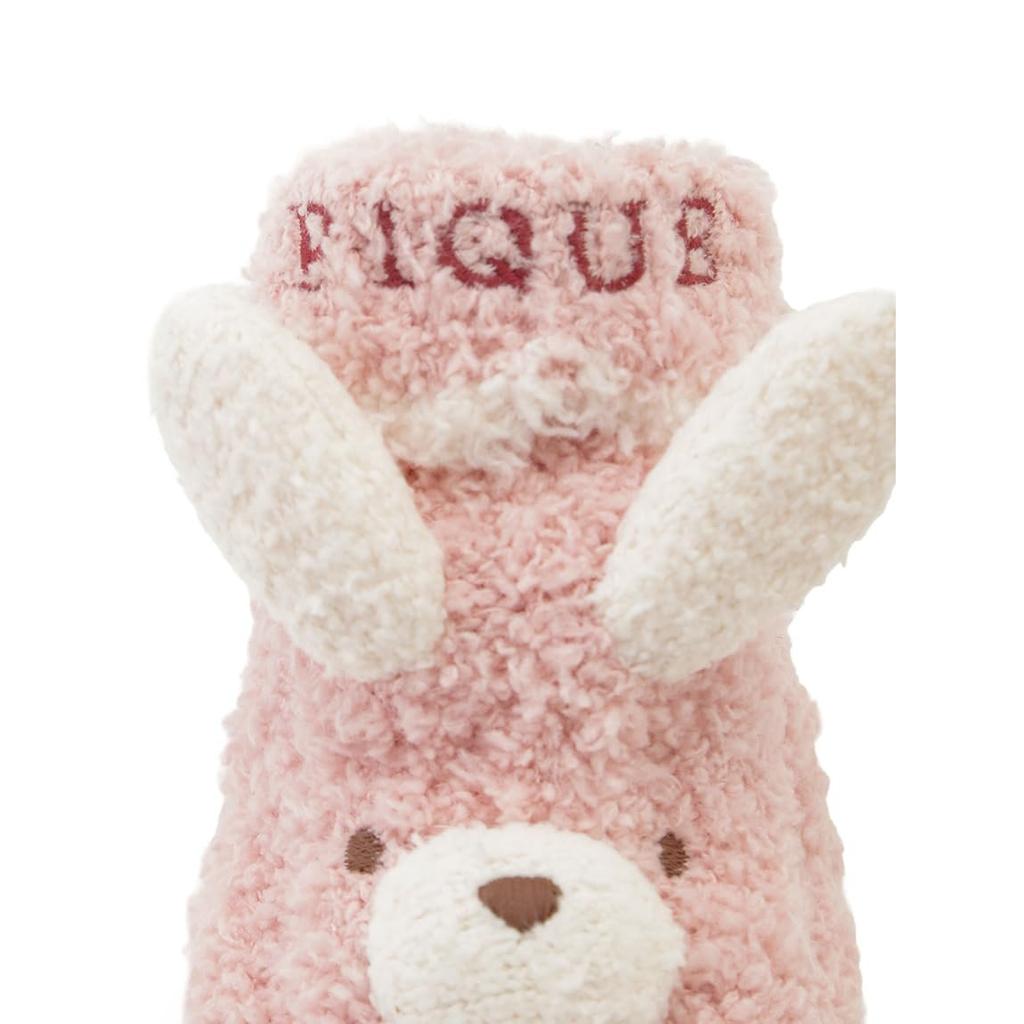 gelato pique BABY Moco Rabbit Socks PBGS264542 Unisex Baby Pink Cute Fluffy Infant Socks with Anti-Slip Grip 7-9cm
