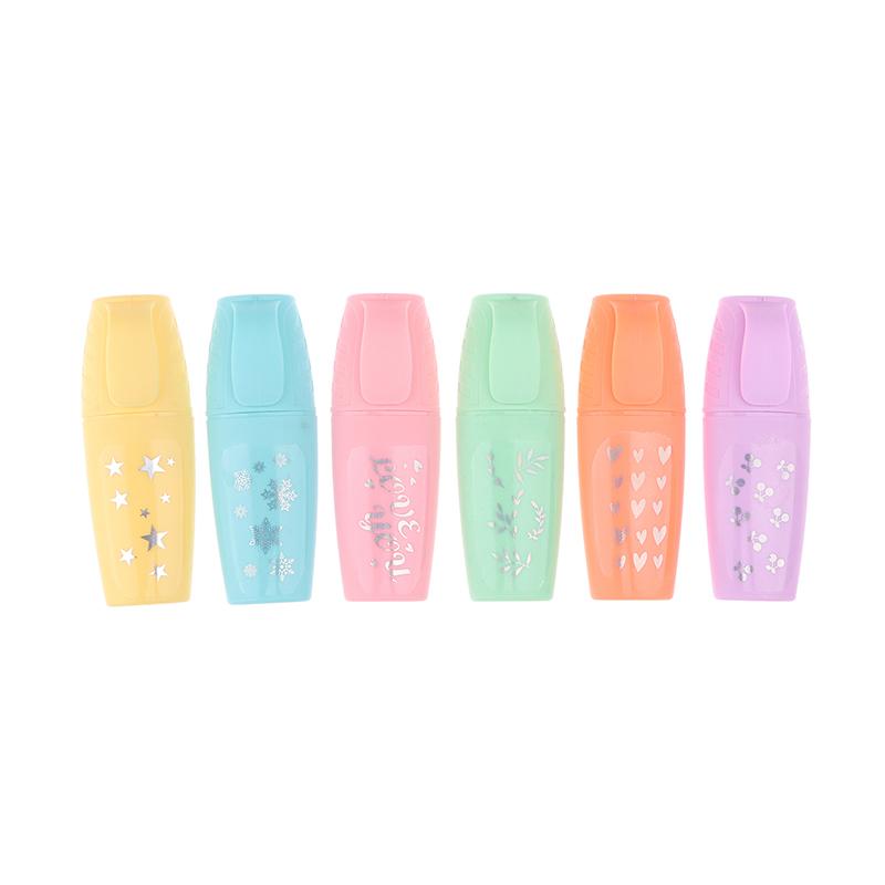 

6 шт./компл. милые маркеры ярких цветов, набор флуоресцентных маркеров для рисования, подарок, офисные школьные принадлежности