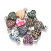 3 Stück 38x50mm Leopard Herzform Silikon Schnullerclip DIY Baby Zahnen Beißring Halskette Perlenwerkzeug Pflege Geschenk Zubehör