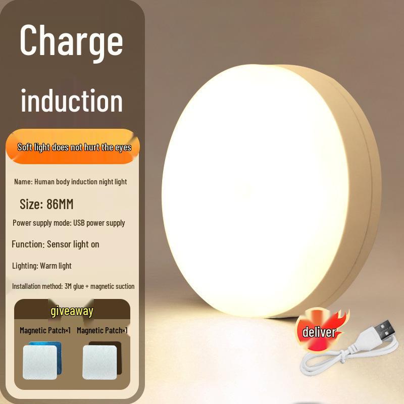 Taoist Smart Induction Night Light 2025: Voice-Controlled, Automatic Brightness Adjustment.