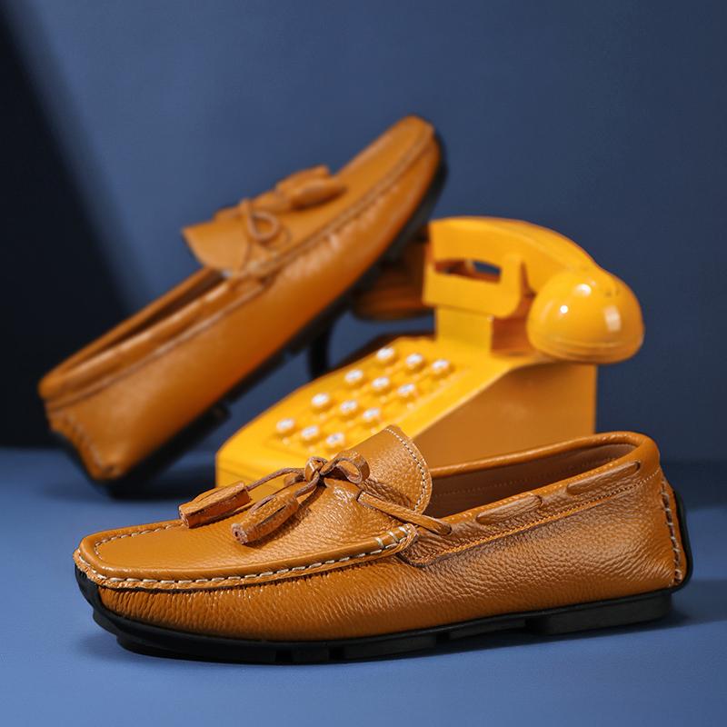 

Мужские деловые туфли из натуральной кожи, повседневные туфли на плоской подошве, мужские туфли для вечеринок и вождения, дышащие мокасины, мужская повседневная обувь 10