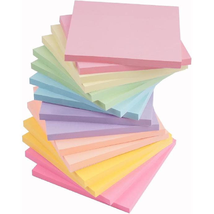 Transparent Sticky Notes 500 Pcs, MIUTME Clear Sticky Notes Waterproof Translucent Color Memo Pad 3 x 3 inch, See Through Notes for Office College