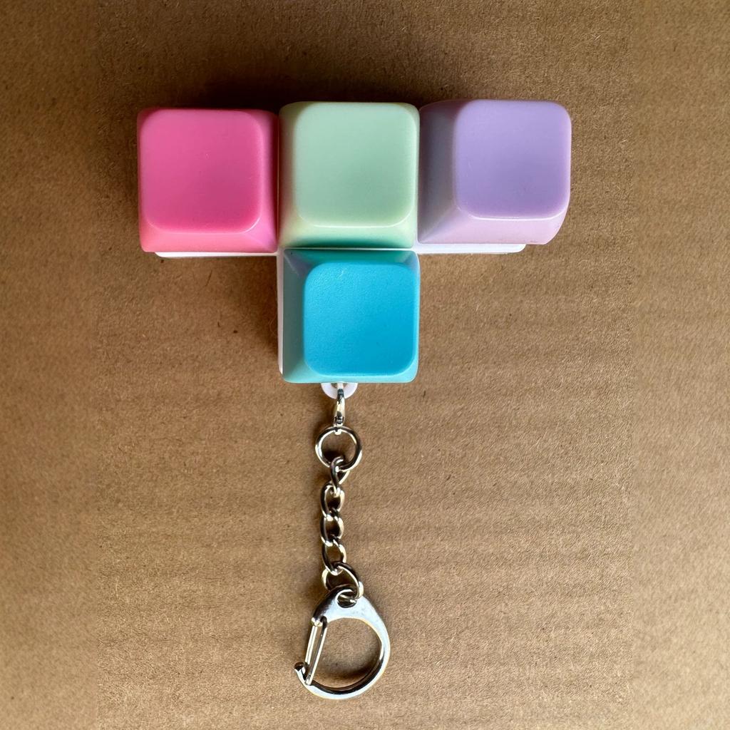 Unzip Button Creative Unzip Square Keyboard Small Toy Pendant Macaron Unzip Keycap Keychain