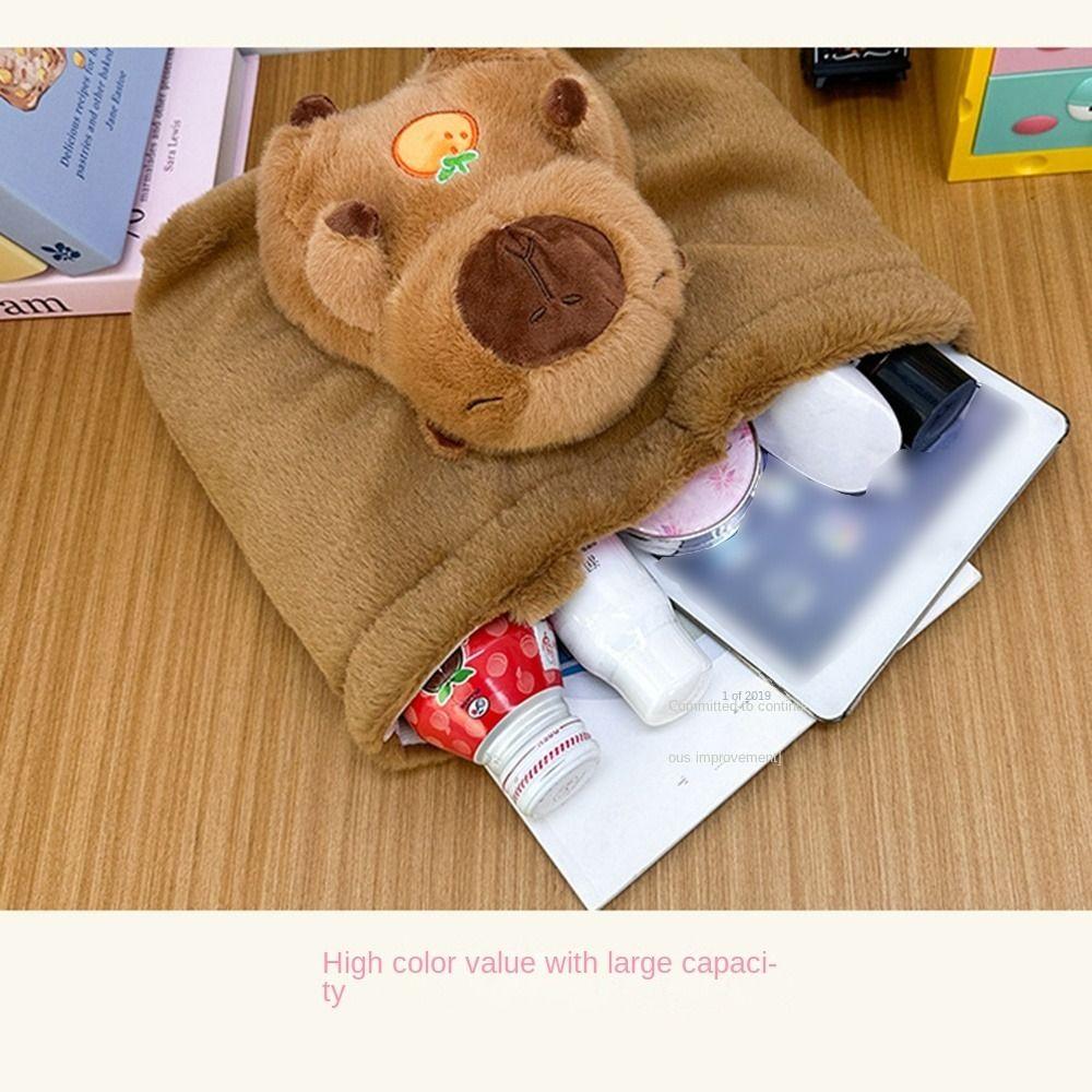 Korean Style Plush  Doll Tote Bag Large Capacity Fluffy Shoulder Bag Fashion Kid Schoolbag  Travel