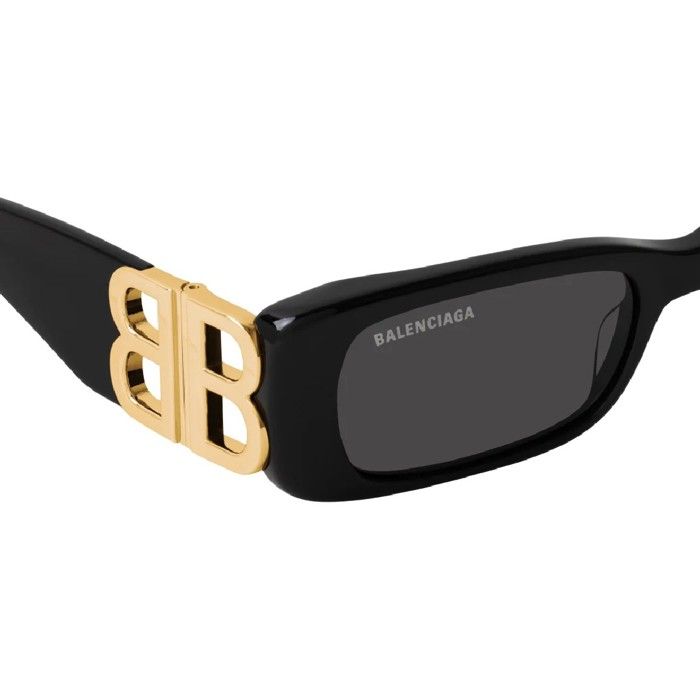 Sluneční brýle - Balenciaga - BB0096S - Černá - Obepínací - Dámské