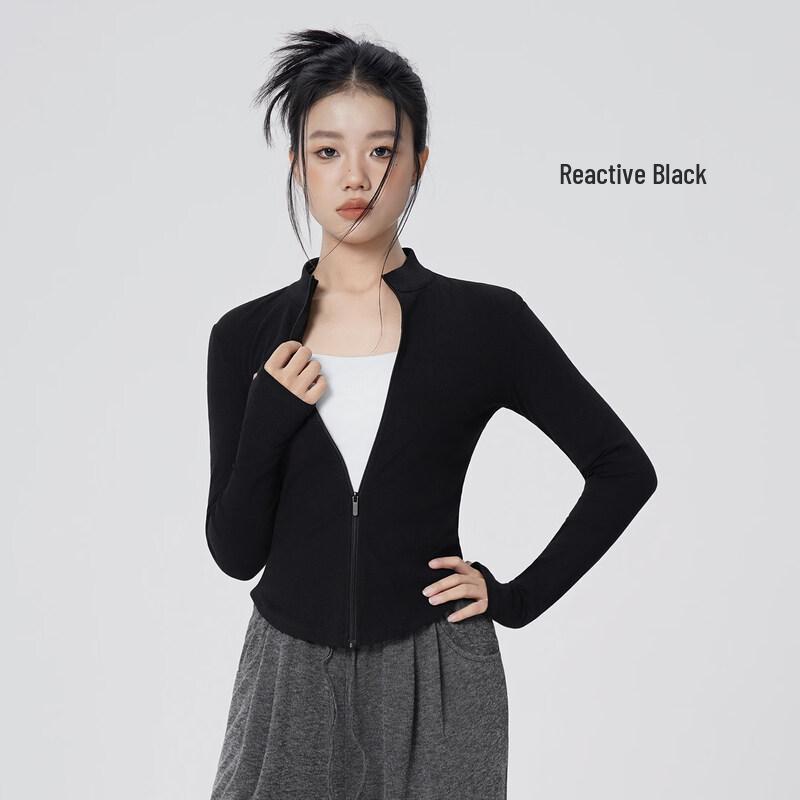 Aiwuge Women s Long Sleeve Dance Practice Cardigan Top XL