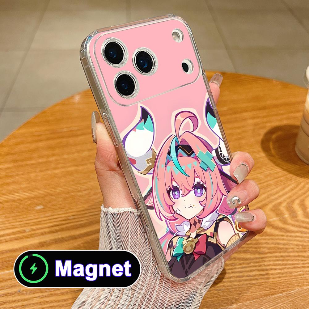 Game GI Varesa Clear TPU Magsafe Mobile Phone Case for iPhone 17 16 15 14 13 12 11 Air Pro Max Plus Mini Colorful Cover